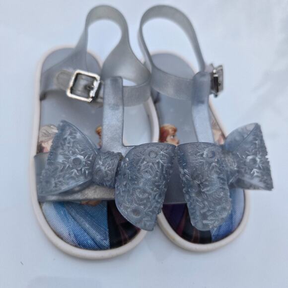 Mini Melissa x Disney Frozen Snowflake Bow Sandals Size 9 - Picture 2 of 6